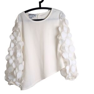 Dorinda Clark-Cole Maximalism Asymmetrical Blouse Statement Sleeves Women's XL